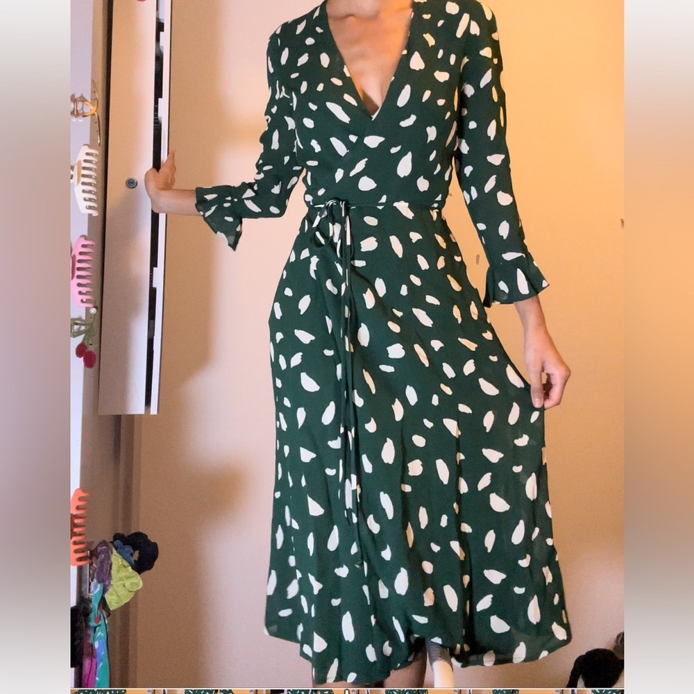 Reformation wrap Dress Mulberry
